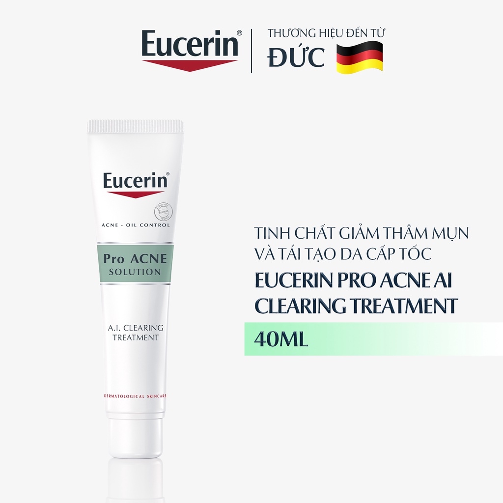 - Eucerin Gel Giúp Giảm Mụn & Nhờn Sau 1 Tuần PRO ACNE A.I CLEARING TREAMENT 40ML