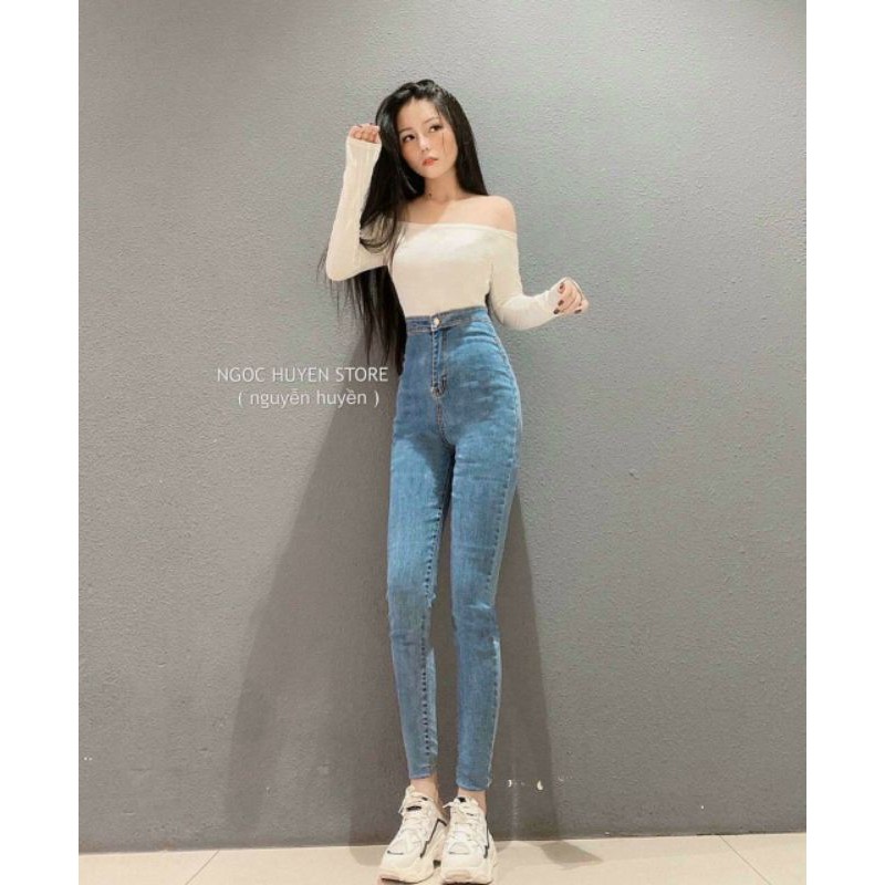 Lenkapas - Quần jeans skinny không túi chất đẹp co giãn tốt