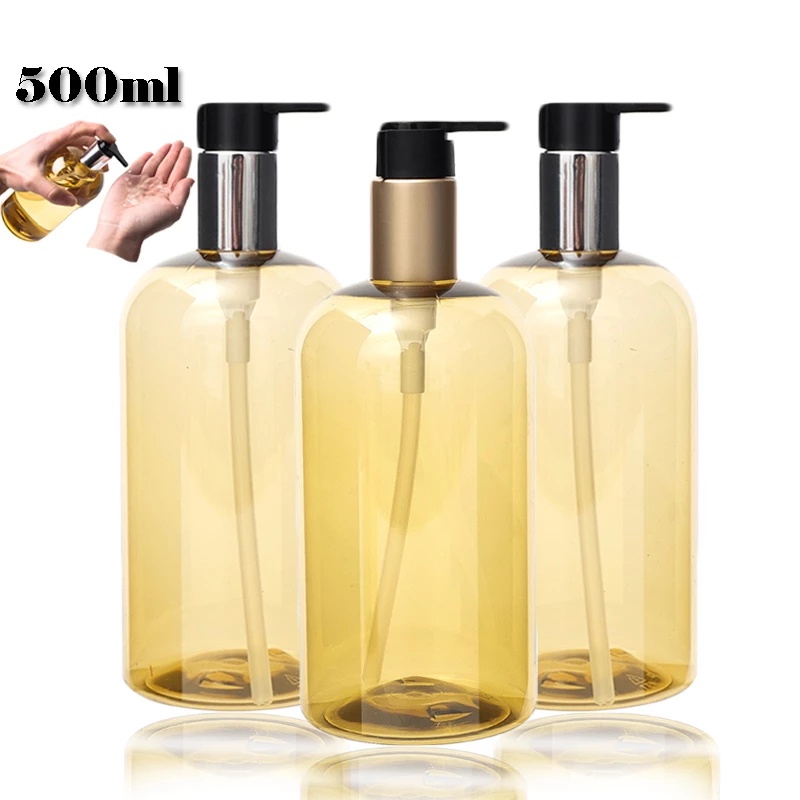 Bình Rỗng Đựng Dầu Gội/Sữa Tắm 300/500ml Kèm Giá Đỡ Tiện Dụng