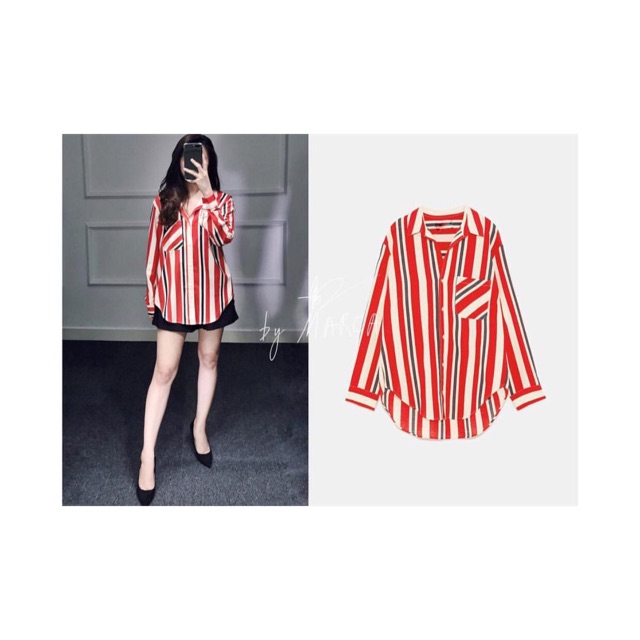 #zara ÁO SƠ MI KẺ SỌC
