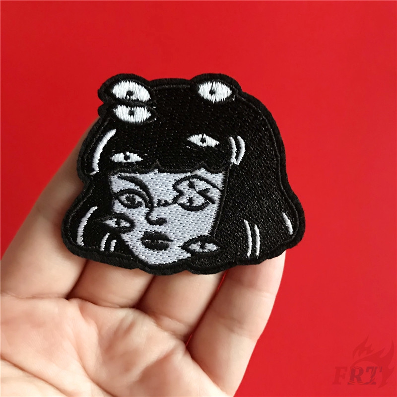 1 Sticker Ủi Thêu Hình Đầu Lâu Phong Cách Harajuku