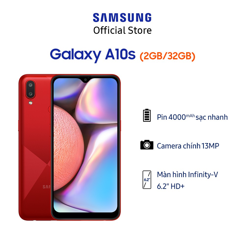 [Nhập ELTECHZONE giảm 6% Cap 300K] Điện thoại Samsung Galaxy A10s (32GB/2GB) - Hàng chính hãng