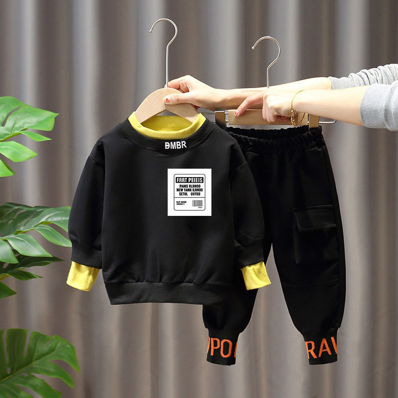 Bộ Quần Áo Lót Nhung Ấm Áp Thiết Kế Năng Động Hợp Thời Trang Cho Bé Trai