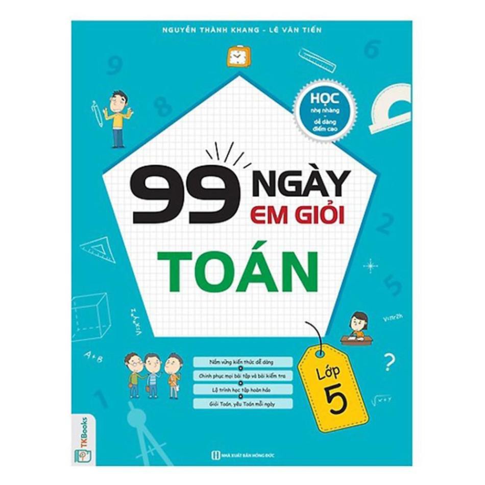 Sách - Combo 3 Cuốn 99 Ngày Em Giỏi Toán - Tiếng Việt - Tiếng Anh Lớp 5 Tặng Bút Bi