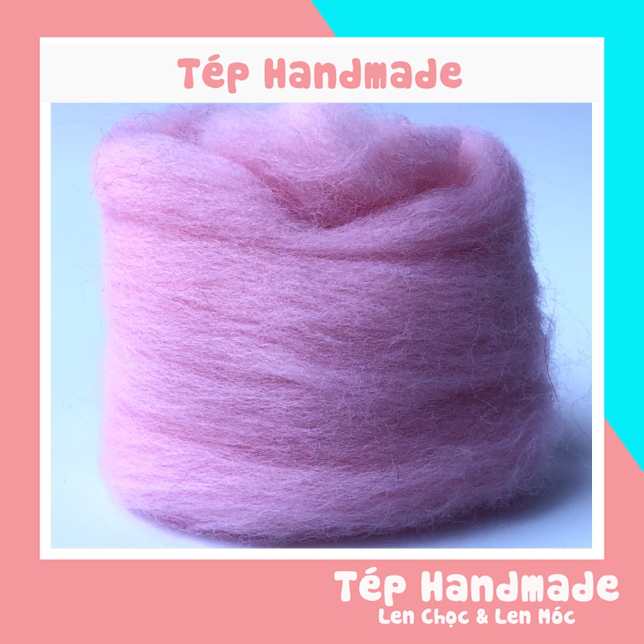 Len chọc loại tốt 12 màu 5g-10g-20g needle felt