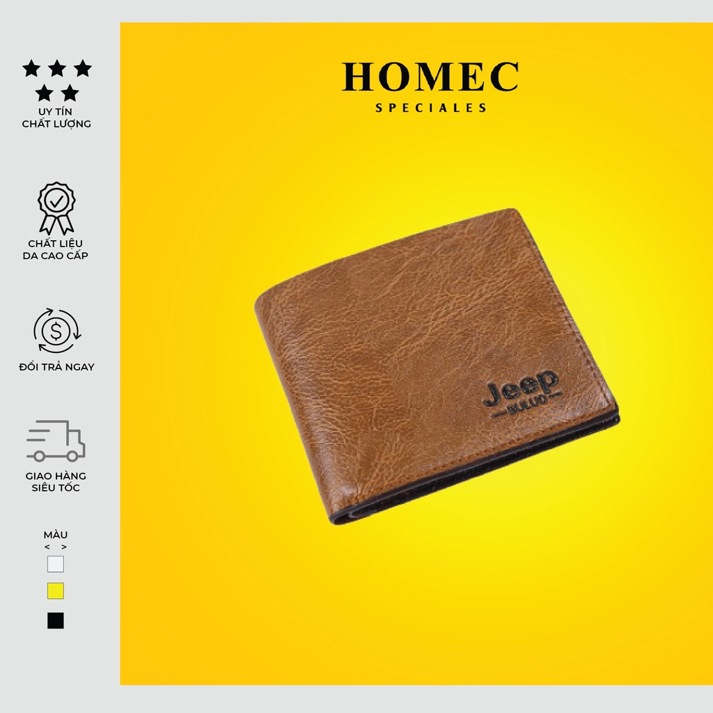 Ví da nam cầm tay nhỏ gọn HOMEC 85 chất liệu cao cấp thời trang - Bóp nam cầm tay - HOMEC