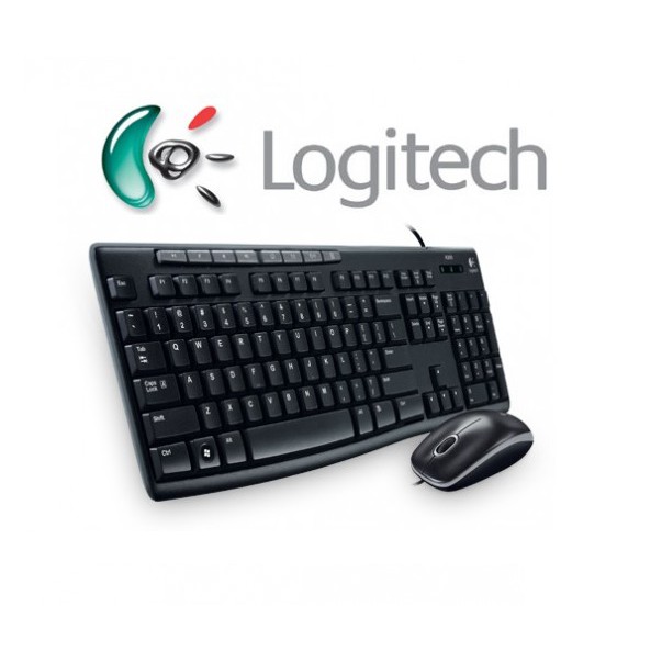 Bộ phím chuột có dây Logitech MK200 - Hàng Chính Hãng