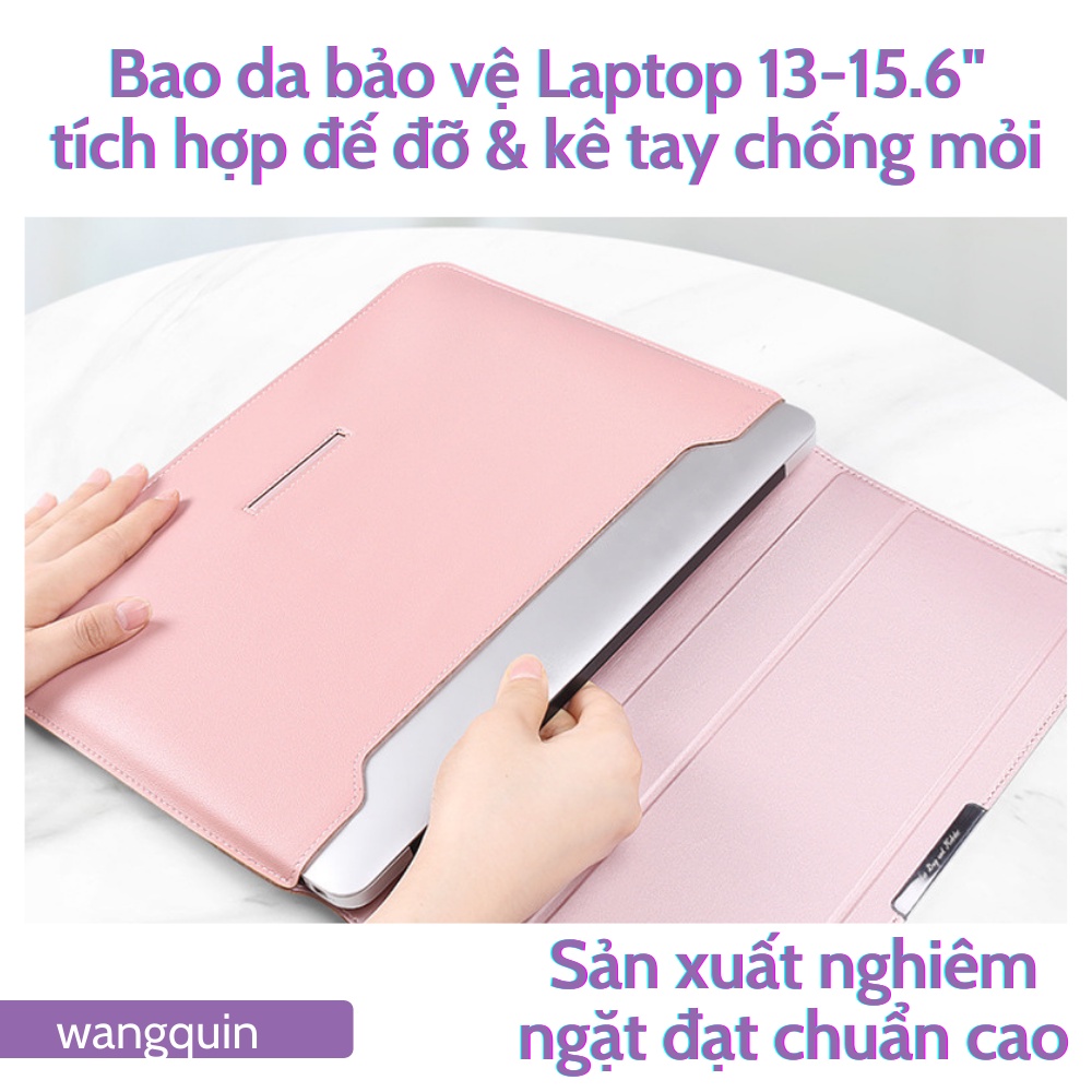 Sẵn VN - Bao Da Vỏ bảo vệ Laptop Macbook 13 13.3 15.6 inch Sang Trọng Cao Cấp Nhiều Tính Năng Tích Hợp Giá Đỡ và Kê Tay