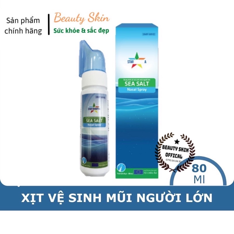 Chai Xịt Mũi Nước Biển Người lớn Sea Salt 80ml