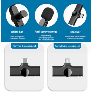 QKZ M9 wireless 2.4G microphone (Type-C+IOS OTG) two-in-one universal