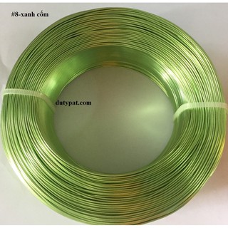 0.5/1kg Dây nhôm màu XANH CỐM #8 đủ size 0.8/1/1.5/2mm uốn bon sai, trang sức, cây cảnh