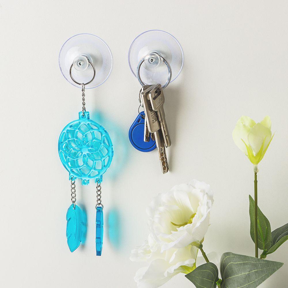 Set 5 Móc Treo Đồ Dùng Nhà Tắm Gắn Tường Trong Suốt Có Giác Hút Tiện Dụng
