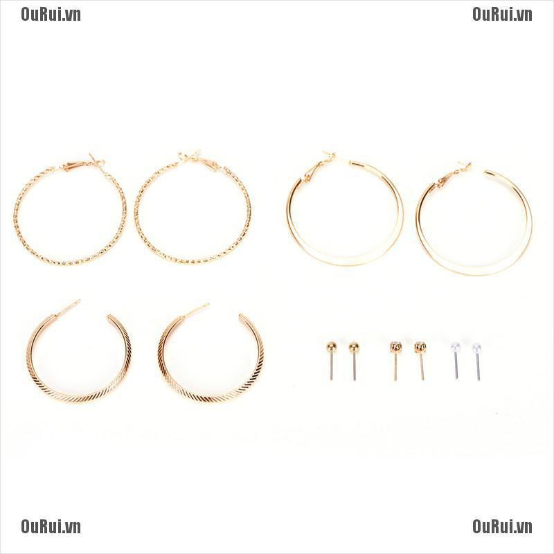 Bộ 6 Đôi Bông Tai Hợp Thời Trang Cho Nữ