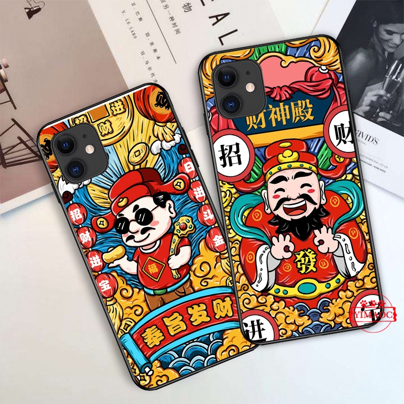 Ốp điện thoại mềm in họa tiết thần tài Trung Hoa cho iPhone XS Max XR X 11 Pro 7 8 6 6S Plus | BigBuy360 - bigbuy360.vn