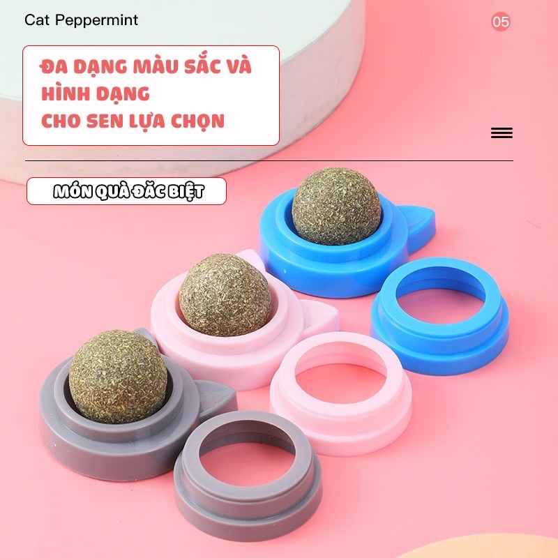 CATNIP Viên Cỏ Bạc Hà Cho Mèo Gắn Tường  Giảm Stress Hỗ Trợ Tiêu Hóa Tiêu Búi Lông Cân Bằng Dinh Dưỡng Cho Mèo