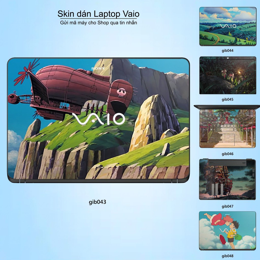 Skin dán Laptop Sony Vaio in hình Ghibli film (inbox mã máy cho Shop)