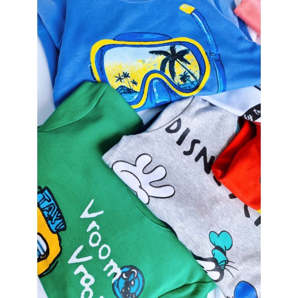 Bộ dài tay cotton mềm cho bé trai 2-7 tuổi