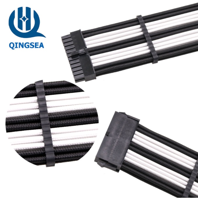 Bộ Dây Nguồn Nối Dài Bọc Dù ColorFul Mod Pro Phiên Bản Uốn Cong Kèm Lược Cố Định - Hàng Fullbox