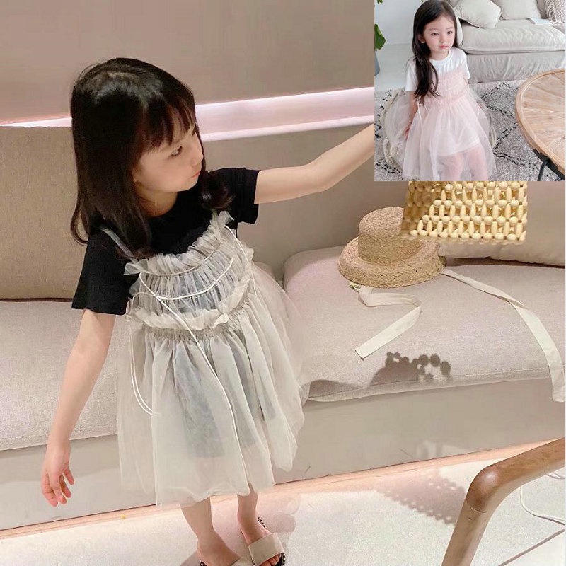 Đầm Công Chúa Giả 22 Mảnh Mùa Hè Kiểu Mới Cho Bé Gái 3-8 Tuổi KV37