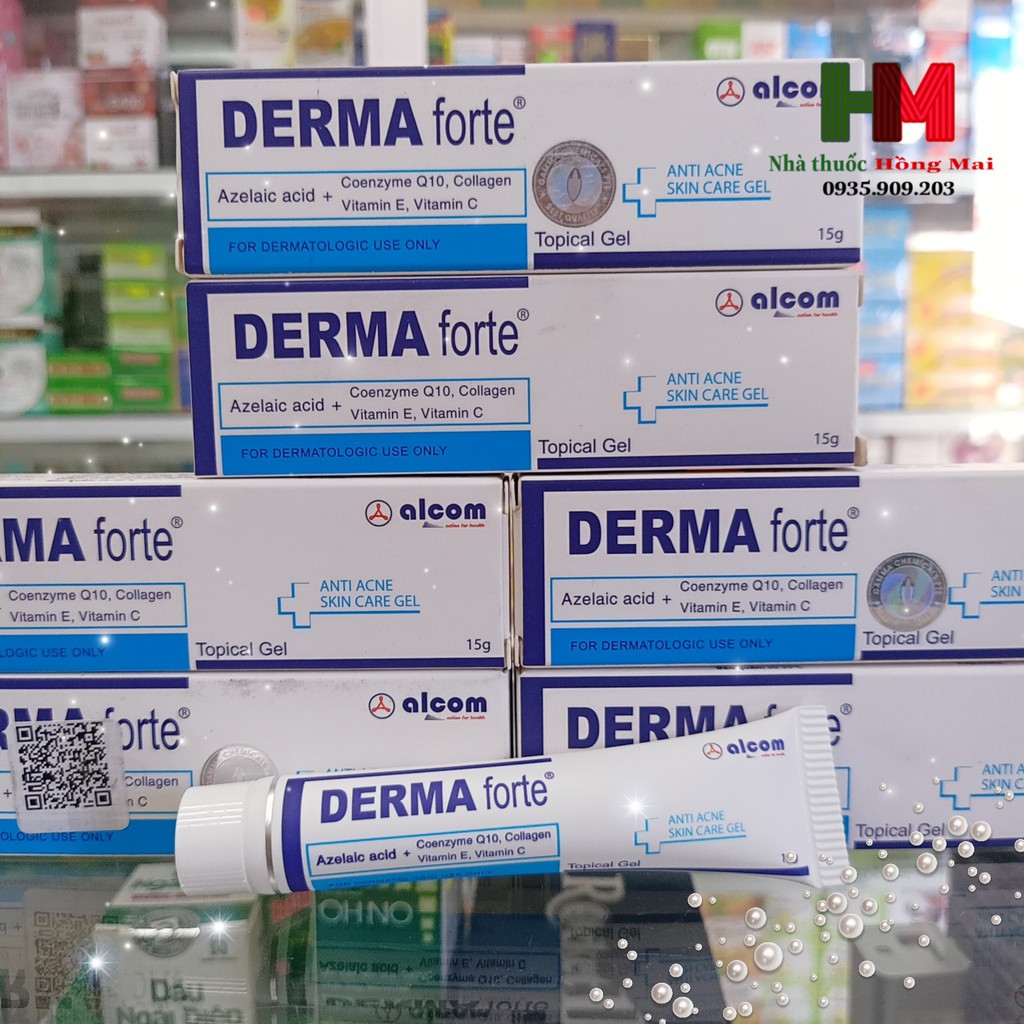 [CHÍNH HÃNG] Gel giảm mụn, ngừa thâm Derma Forte 15g - Chính hãng tại hiệu thuốc