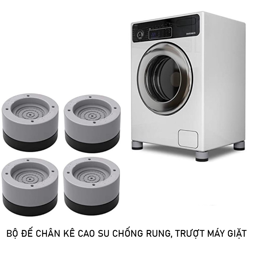 Bộ Đế (Chân Kê) Cao Su 4 Miếng Chống Rung, Trượt Cho Máy Giặt TR123