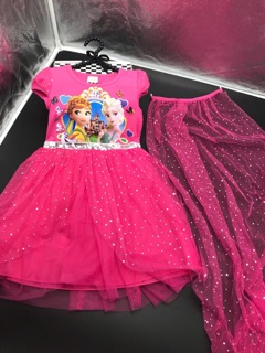 Váy elsa size nhỡ bé gái