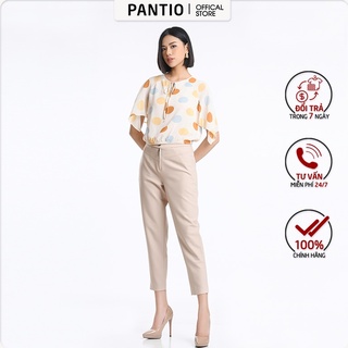 Áo sơ mi họa tiết chấm bi thiết kế tay áo đặc biệt dáng boom FAS52395- PANTIO