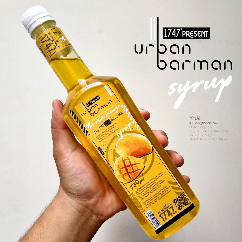 Urban Barman Syrup 1747 - Xoài - 730ml - Siro