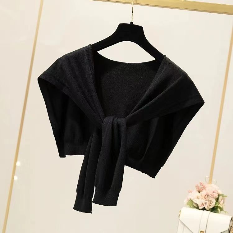 Khăn Choàng Dệt Kim Choàng Vai Vai Kích Thước Nhỏ Thời Trang Xuân Thu Dành Cho Bạn Nữ Mặc Ngoài Phòng Máy Lạnh