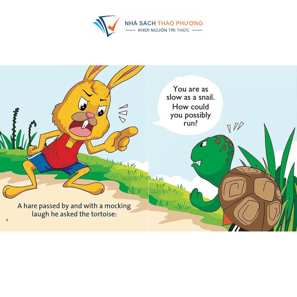 Sách - Truyện tranh đơn ngữ cho bé: The hare and the tortoise