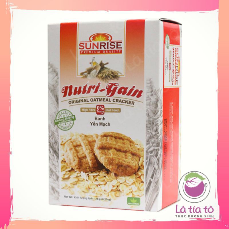 Bánh yến mạch không đường SUNRISE 178g