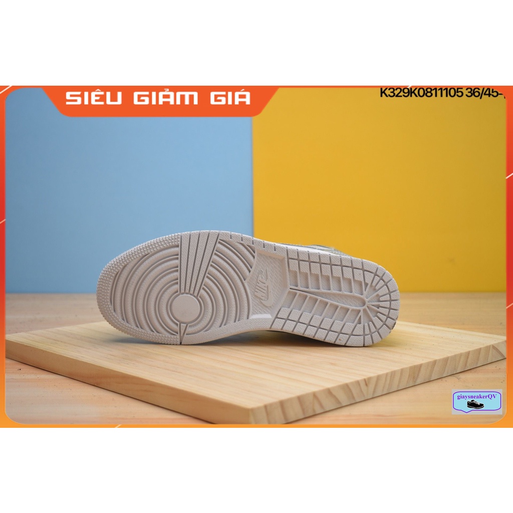 Giày thể thao Air Jordan 1 Retro High CO Japan Neutral Grey  bạc cổ cao siêu đẹp dành cho nam nữ