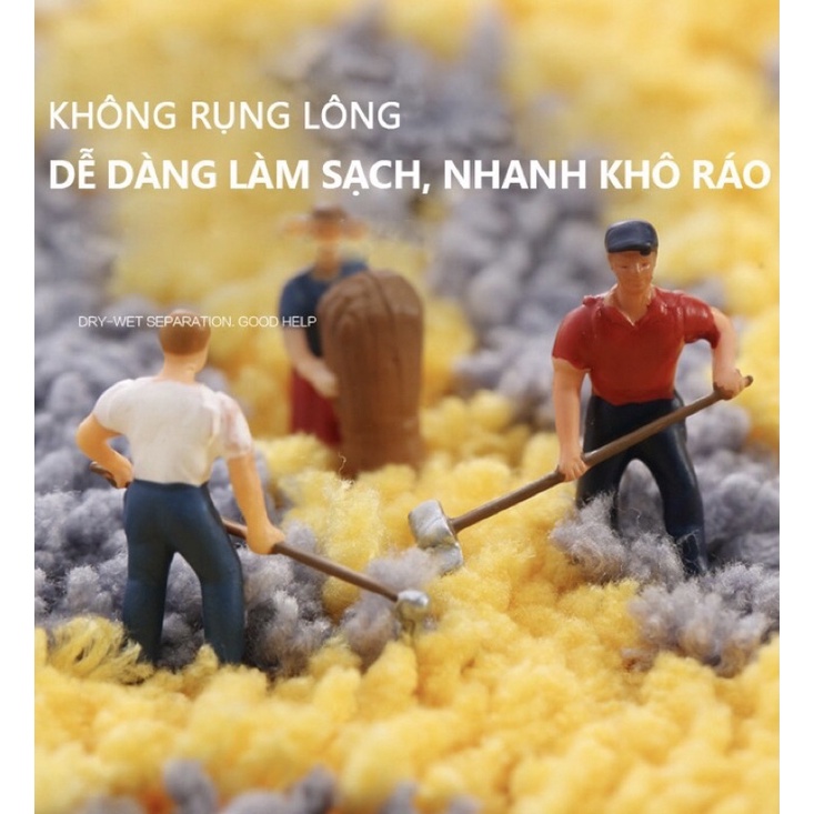 [ BÁN Rẻ Lấy Tương Tác]Thảm chùi chân loại 1 siêu trống chượt nhà tắm, cao cấp chống trơn trượt, có thể giặt máy.