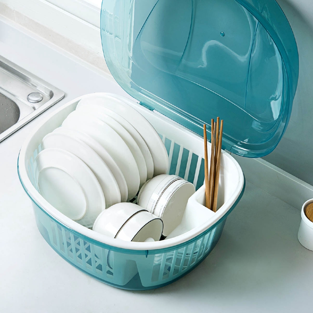 Giá đựng chén đĩa JUJIAJIA thoát nước tiện dụng cao cấp cho nhà bếp