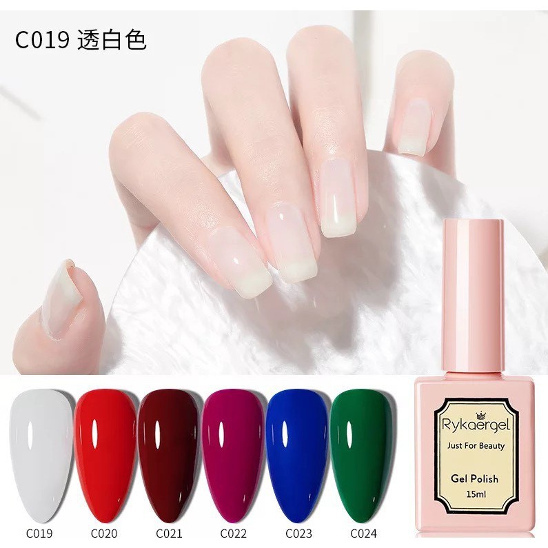 [1 đến 140] Sơn gel THẠCH Rykaergel chai15ml chăm sóc móng làm nail shop kdlatus