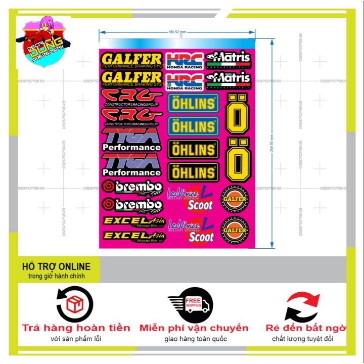 LOGO STICKER HỒNG 005 - DUNG DECAL