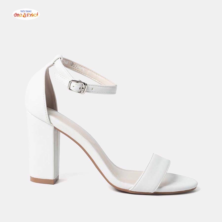 Sandal cao gót 7p big size quai ngang bít hậu MS - 21010