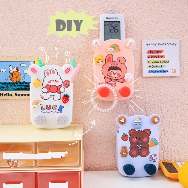 Giá đỡ kệ dán tường đa năng tự trang trí DIY để điện thoại remote điều khiển dễ thương