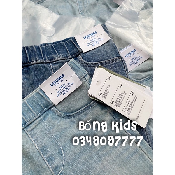 Quần Tregging Denim Bé Gái Rách Gối HaM