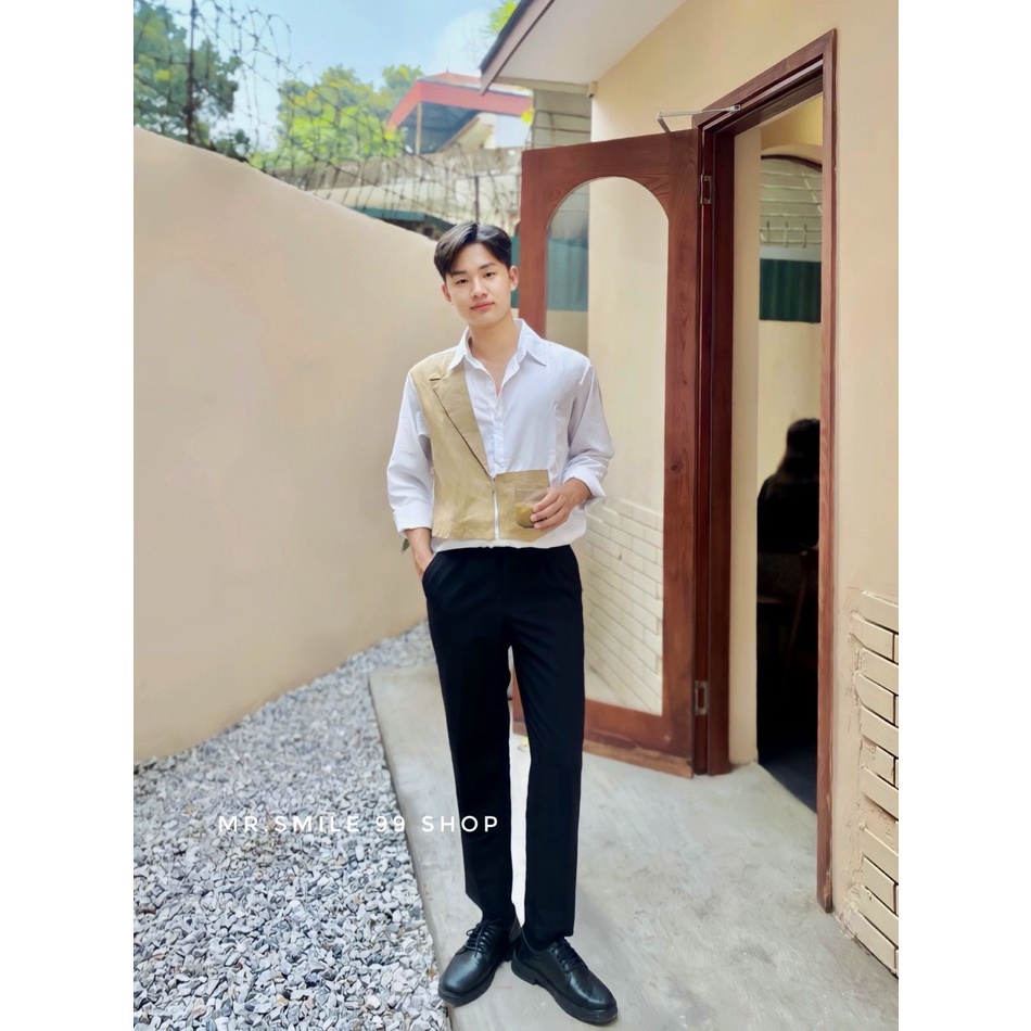 Áo sơ mi phối kaki siêu hot hit