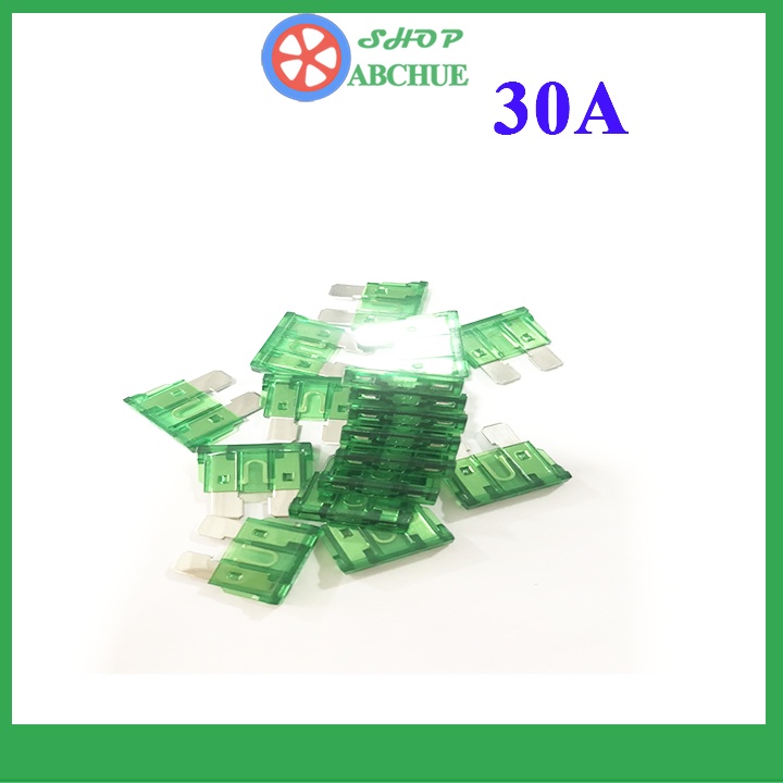 Gói 10 cầu chì chân to dành cho ô tô tải, máy công trình 10A, 15A, 20A, 25A, 30A