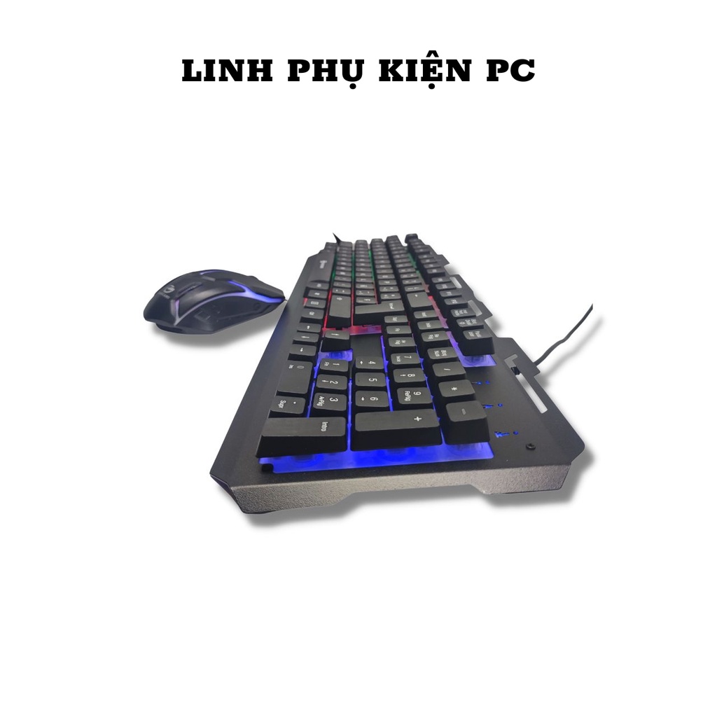 Bộ Bàn Phím Và Chuột J10 Có Đèn Nền Nhiều Màu Sắc
