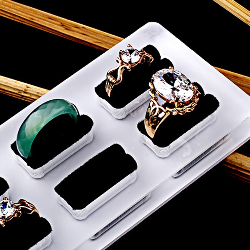 Giá Đỡ Trưng Bày Nhẫn Trang Sức Hình Vuông Bằng Acrylic