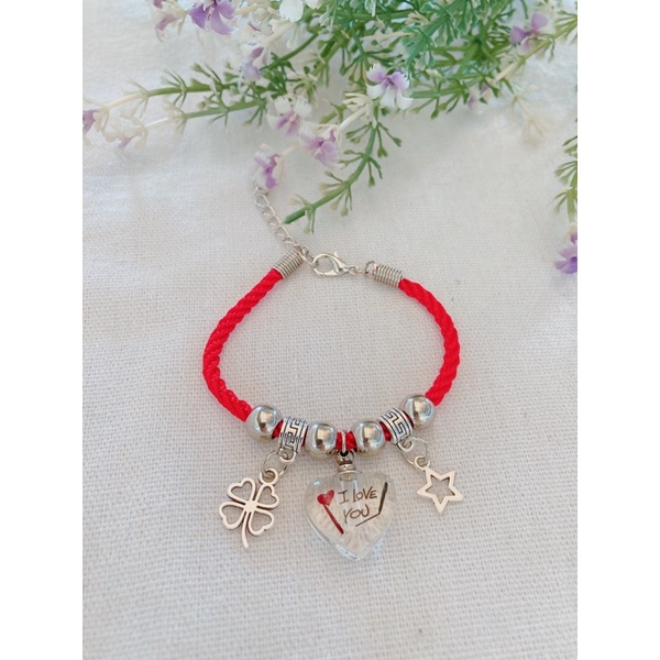 Vòng tay i love you khắc tên hạt gạo theo yêu cầu