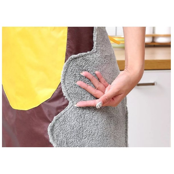 Tạp dề hàn quốc có túi, có chỗ lau tay tiện lợi không thấm nước và ngăn mùi hiệu quả Hình Gấu | BigBuy360 - bigbuy360.vn