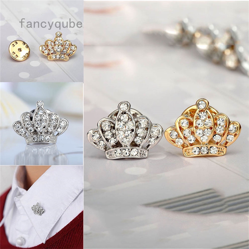 Ghim Cài Áo Hình Vương Miện Đính Đá Nhân Tạo Thời Trang Dành Cho Nữ
