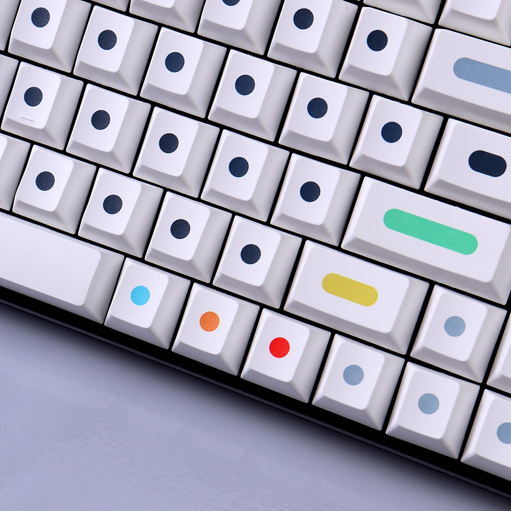 Bộ 130 Nút Bàn Phím PBT Họa Tiết Chấm Bi Xinh Xắn
