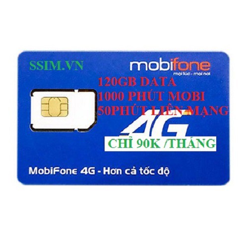 SIM C90N 4G MOBIFONE 180GB DATA + 1000 PHÚT MOBI + 50P LIÊN MẠNG