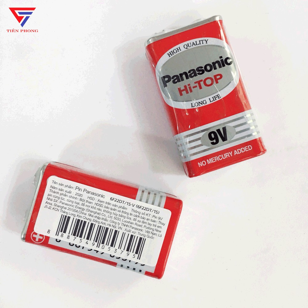 Pin 9V vuông Cacbon Hàng Chính Hãng Panasonic, Maxell, Fujitsu, GP