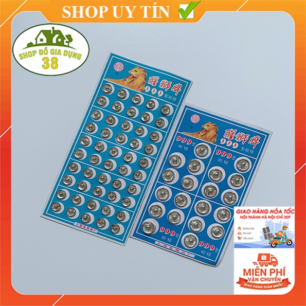 Cúc bấm 2 chi tiết loại 9mm - 11mm (vỉ 50 chiếc -20 chiếc)